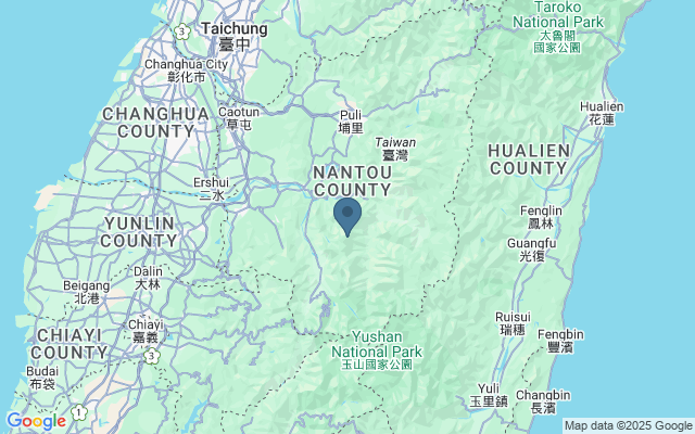Kaart met locatie Wandelen in Taiwan